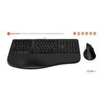 Set tastiera e mouse wireless - Ergonomico - MOBILITY LAB - C30W - Nero - Nuovo