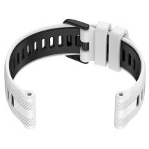 Bracelet de montre en silicone blanc et noir pour Garmin Forerunner 965