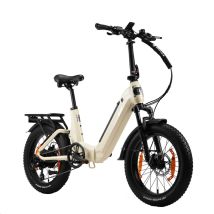Vélo électrique pliant TTGO F7, batterie 48 V 15 Ah, freins à disque hydrauliques - Blanc