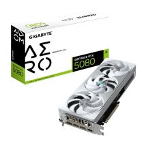 GIGABYTE GeForce RTX 5080 AERO OC SFF 16G Carte graphique - 16 Go GDDR7, 256 bits, PCI-E 5.0, 2730MHz Core Clock, 3 x DisplayPort, 1 x HDMI, GV-