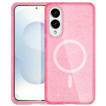 imoshion Coque Pailletée avec MagSafe pour Samsung Galaxy S25 Edge - Rose