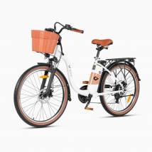 Bicicleta eléctrica para adultos DYU C6 Pro, 250 W, 26 , para uso urbano, con cesta y 36 V, 15,6 AH - Nuevo