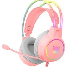 X15 PRO Casque Gaming RGB Micro Haute Sensibilité - Rose