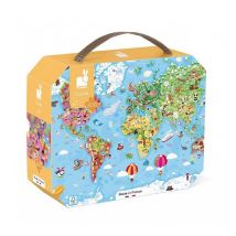 Puzzle gigante del mundo - 300 piezas para niños - Nuevo