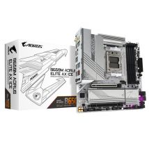 GIGABYTE B650M AORUS ELITE AX ICE Carte mère - AMD Ryzen série 9000, VRM 12+2+2 phases, jusqu'à 8000 MHz DDR5 (OC), 1xPCIe 5.0 + 1xPCIe 4.0 M.2, LAN 