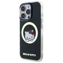 Funda Hello Kitty para iPhone 16 Pro 6.3 carcasa rígida negra IML Sweet Kitty Magsafe - Nuevo