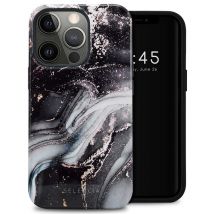 Selencia Coque arrière Vivid pour Apple iPhone 13 Pro - Chic Marble Black