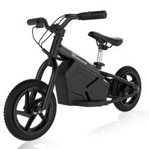 EVERCROSS TECH EV06M Moto Électrique Enfants 3-6 ans, 4Ah 100W 15KM/H 2 Modes de Vitesse, Pneu 12 , Cadeau Noir