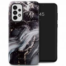 Selencia Coque arrière Vivid pour Samsung Galaxy A33 - Chic Marble Black