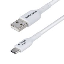 StarTech.com Cavo di Ricarica USB-A a USB-C da 3m - Cavetto di Carica Rapida USB-A a Type-C da 3A Cavo per Trasferimento Dati USB 2.0 rivestito in TPE