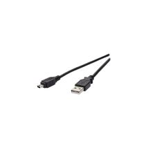 Vivanco VVITUSBMINI18MMK câble USB USB 2.0 1,8 m USB A Mini-USB B Noir