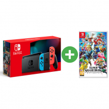 Nintendo Switch+Super Smash Bros Ultimate videoconsola portátil 15,8 cm (6.2 ) 32 GB Pantalla táctil Wifi Azul, Gris, Rojo - Nuevo