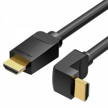 Câble Vention HDMI Mâle vers HDMI Mâle Coudé 90o 4K 2.0 - 3m - Couleur Noir
