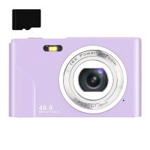Fotocamera digitale da 48 MP, FHD 1080p, zoom 16x, scheda di memoria da 32 GB Purple - Nuovo