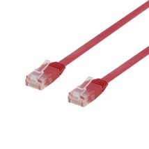 Deltaco TP-611R-FL cavo di rete Rosso 1,5 m Cat6 U/UTP (UTP) - Nuovo