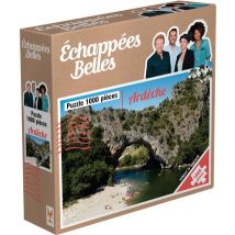 Puzzle 1000 piezas Topi Games Echappées Belles Ardèche Puente sobre el río - Nuevo