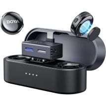 Micrófono inalámbrico Boyalink 3 Lavalier 24 bits, Reducción de Ruido IA 40 dB, 2 Transmisores, 30h Autonomía, USB-C, Control por App - Nuevo