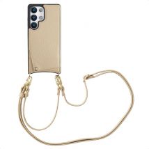 Selencia Coque de télephone Nova avec cordon et porte-cartes pour Samsung Galaxy S25 Ultra - Beige