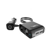 WE Chargeur Allume Cigare USB, Recharge Rapide, Chargeur de Voiture 90W avec 4.8A 2 Ports USB et 2 Prises Allume-Cigare pour iPhone 11/X/8/7/6, Galaxy