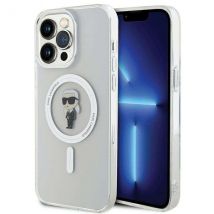 Étui Karl Lagerfeld pour iPhone 15 Pro Max 6.7 transparent étui rigide IML Ikonik MagSafe