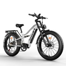 Vélo électrique Tifgalop ES7 26 pouces 750W 52V19AH VTT tout suspendu-Blanc