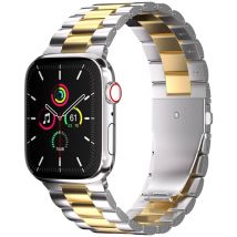 imoshion Bracelet acier pour Apple Watch | 44/45/46/49 mm - Zilver & Goud / Silver & Gold