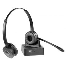 eSTUFF GLB245550 cuffia e auricolare Wireless A Padiglione Ufficio Bluetooth Base di ricarica Nero (G4555 Bluetooth Office - Headset Binaural headset 