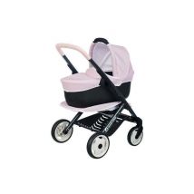 Poussette 3 en 1 SMOBY Maxi-Cosi nacelle amovible roues multidirectionnelles Rose