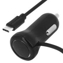 Partel Cargador de coche compacto y ligero de 24 W y 2,1 A con cable USB-C Negro - Nuevo