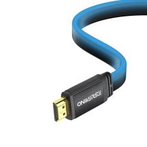 Câble HDMI 2.1 LED 8K Oniverse 2 m Bleu pour PC PS4 PS5 Nintendo Switch 2 Nintendo Switch modèle OLED Nintendo Switch X