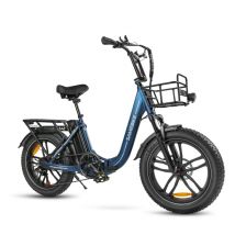 Bicicleta eléctrica SAMEBIKE C05 Pro de 20 pulgadas con neumáticos anchos y cuadro de mandos integrado para mujer, motor de 500 W, batería de 36 V y 