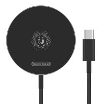 Chargeur sans induction 15W pour Téléphone QI Noir