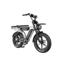 Bicicletta elettrica full suspension PIXAR M9 con doppia batteria da 48 V 35 Ah - Grigia - Nuovo
