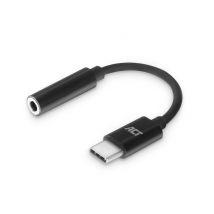 ACT AC7380 cable de audio 0,11 m 3,5mm USB Tipo C Negro - Nuevo