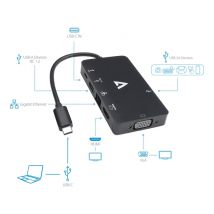 V7 V7UC-U3CRJ45HDVG-BLK Adaptador gráfico USB 3840 x 2160 Pixeles Negro - Nuevo