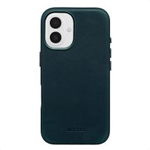 Accezz Coque MagSafe en cuir vintage pour Apple iPhone 16 - Smokey Green