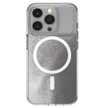 Coque pour iPhone 15 Pro Max MagSafe Effet Sable Anti-rayures Gris