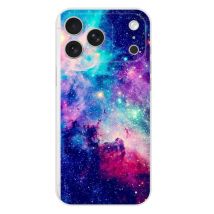 Coque en silicone - Compatible pour Apple iPhone 17 Pro Max - design galaxie bleue
