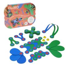 Crew Pack CLIXO - Blu/Verde - Gioco di Costruzione magnetico, Flessibile, Durevole e Immaginativo - 30 pezzi - Da 4 anni - Nuovo