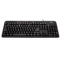 iggual CK-BASIC-120T clavier Universel USB QWERTY Espagnole Noir