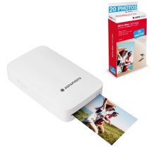 AGFA PHOTO - Pack Imprimante Realipix Mini P + Cartouches et Papiers AMC pour 20 photos - Imprimante Photo Format 5,3 x 8,6 cm via Bluetooth - 
