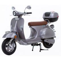 Retro50 - Scooter électrique 50cc - moteur 2900 W - batterie 72V 27Ah, gris
