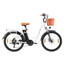 TTGO YY-26ST Vélo Électrique - Moteur 250W Batterie 36V14.5AH Pneus de 26 Pouces Vitesse Max 25 km/h Freins à Disque Mécaniques - Blanc
