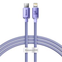 Baseus Crystal Shine câble de téléphone portable Violet 1,2 m USB C Lightning