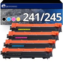 Pack 4 Toners compatible BROTHER TN-241/TN-245 XL