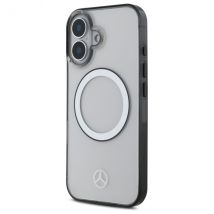 Étui Mercedes pour iPhone 16 6.1 transparent étui rigide Printed logo MagSafe