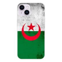 Coque en silicone - Compatible Apple iPhone 14 - design drapeau algerie