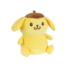 Peluche Pompompurin JEMINI 13 cm terciopelo bordado orejas caídas Amarillo/Marrón - Nuevo