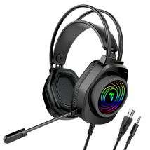 Swissten Auriculares Gaming Jack 3.5mm Micro y Luces RGB Cable 2.1m Negro - Nuevo