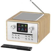 MAJORITY HOMERTON 2 - Radio INTERNET/DAB+/FM - Lettore CD - Spotify Connect - Bluetooth/USB - Doppio allarme - Colore quercia - Nuovo